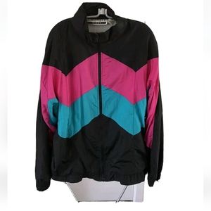 Longstreet Vintage Color Blocked Windbreaker Jacket 80’s 90's